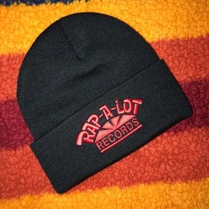 Supreme X Rap-A-Lot Records Logo Knit Beanie Black